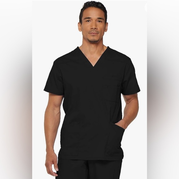 Dickies Mens black scrub top. Size Large. NWOT - Picture 1 of 6